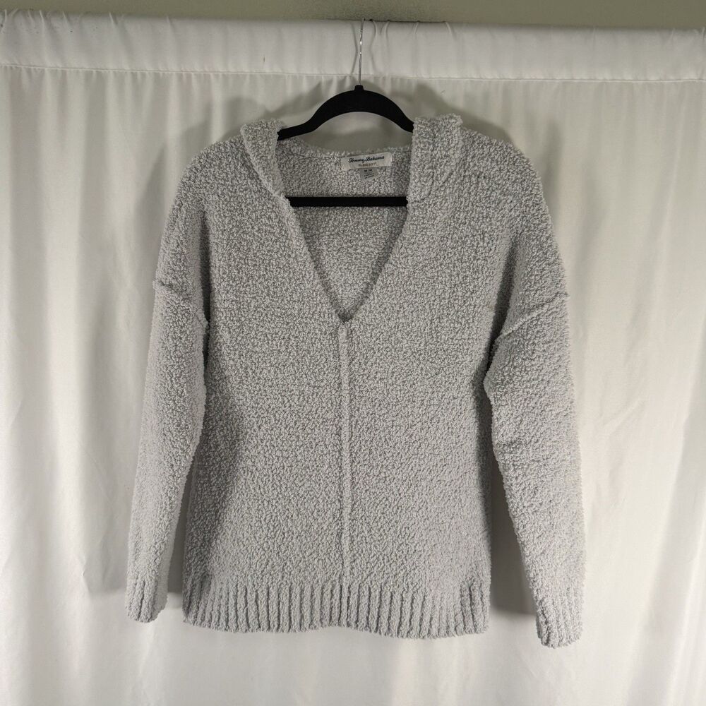 Tommy Bahama Hoodie Women's Medium White Fleece Pullover Soft